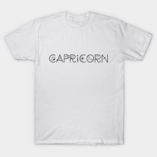 Capricorn celestial typography T-Shirt